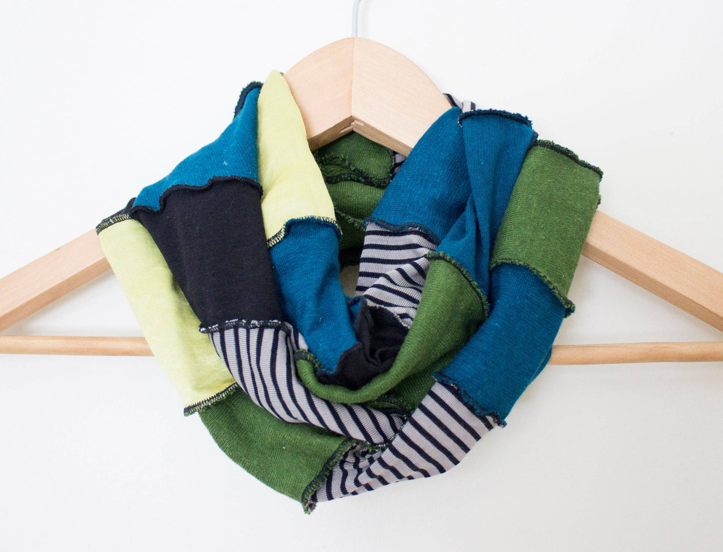 Organic Infinity Scarf in Jewel Tones - Hemp, Bamboo, Silk