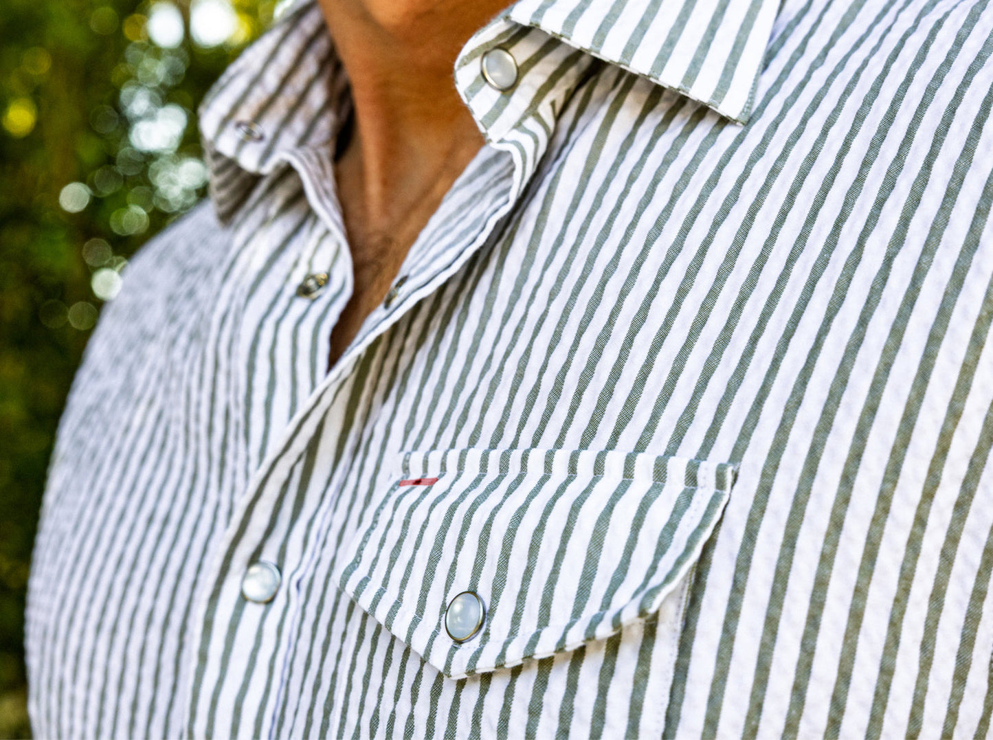 Short Sleeve Performance Pearl Snap - Seersucker