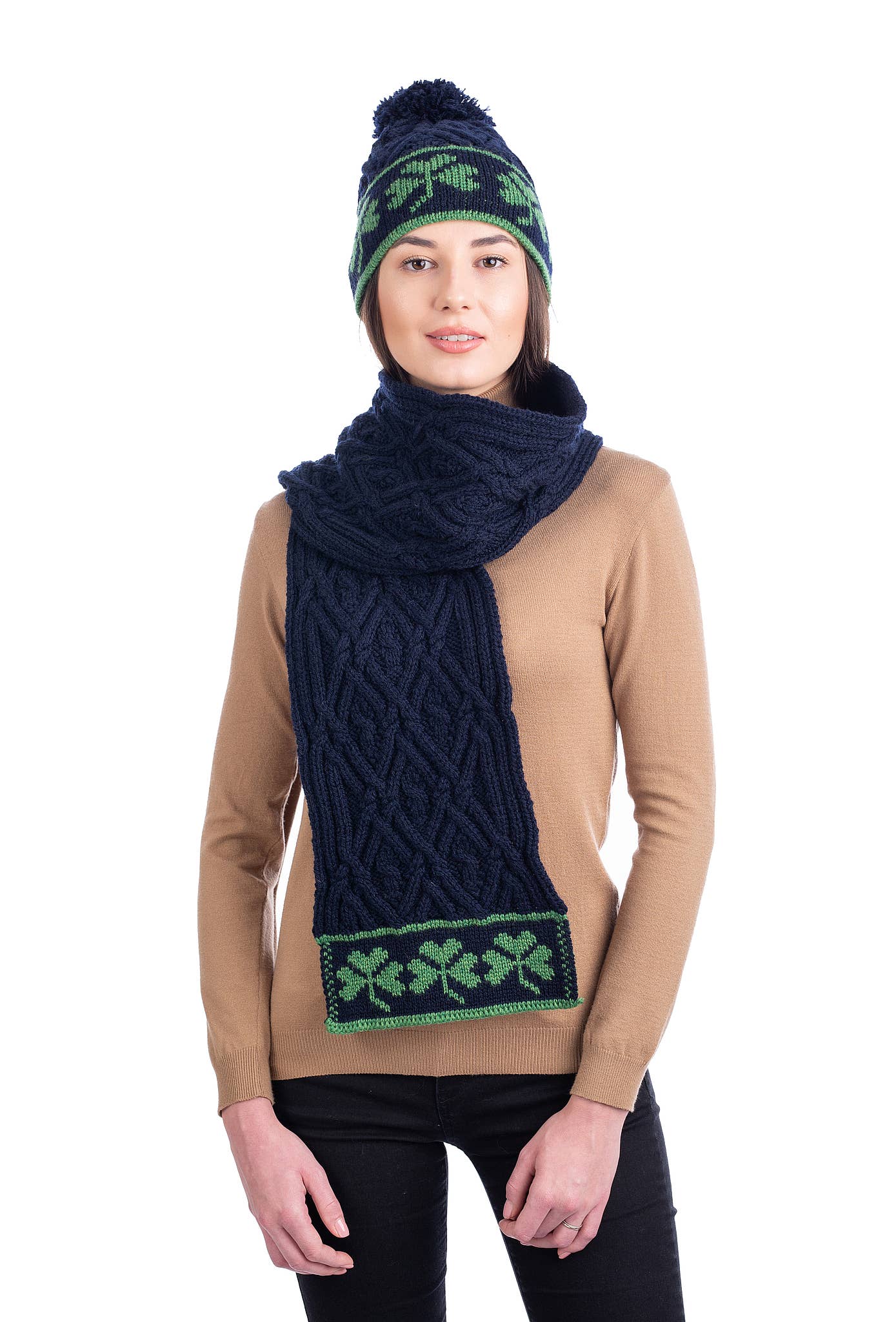 Tree of Life Aran Wool Scarf