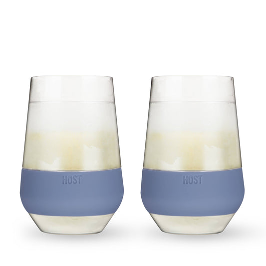 Wine FREEZE™ XL Insulated Cooling Cups - Slate Blue-Set of 2