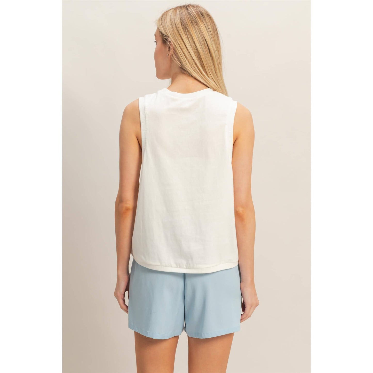 Sleeveless Tank With Lobster Patch