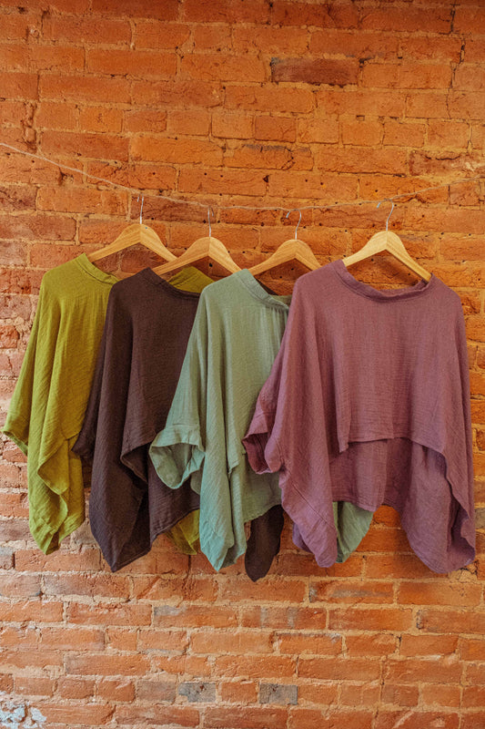 Bohemian Bamboo Organic Cotton Tee Shirt, Flowy Comfy Top