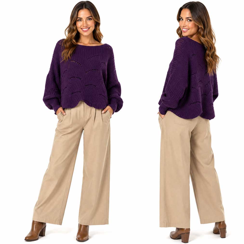 Sweater Poncho with Sleeves