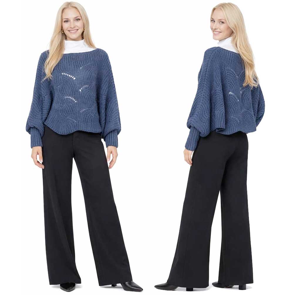 Sweater Poncho with Sleeves