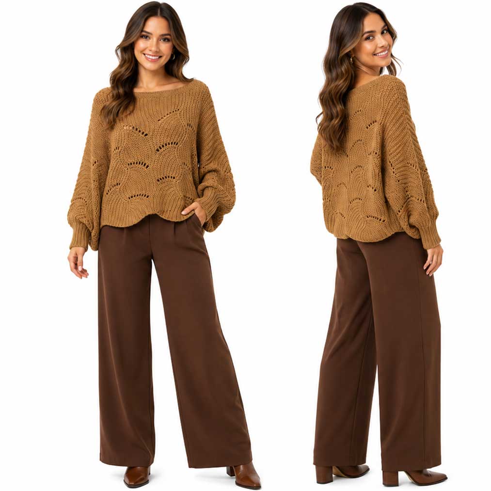Sweater Poncho with Sleeves