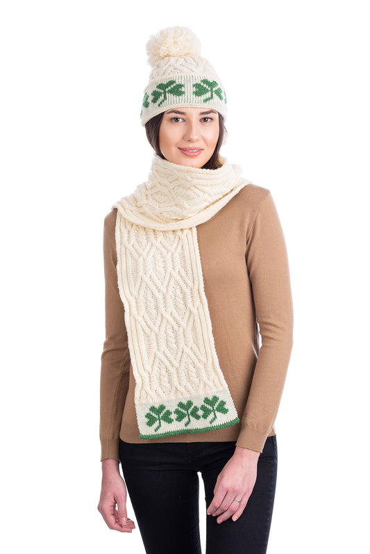 Tree of Life Aran Wool Scarf
