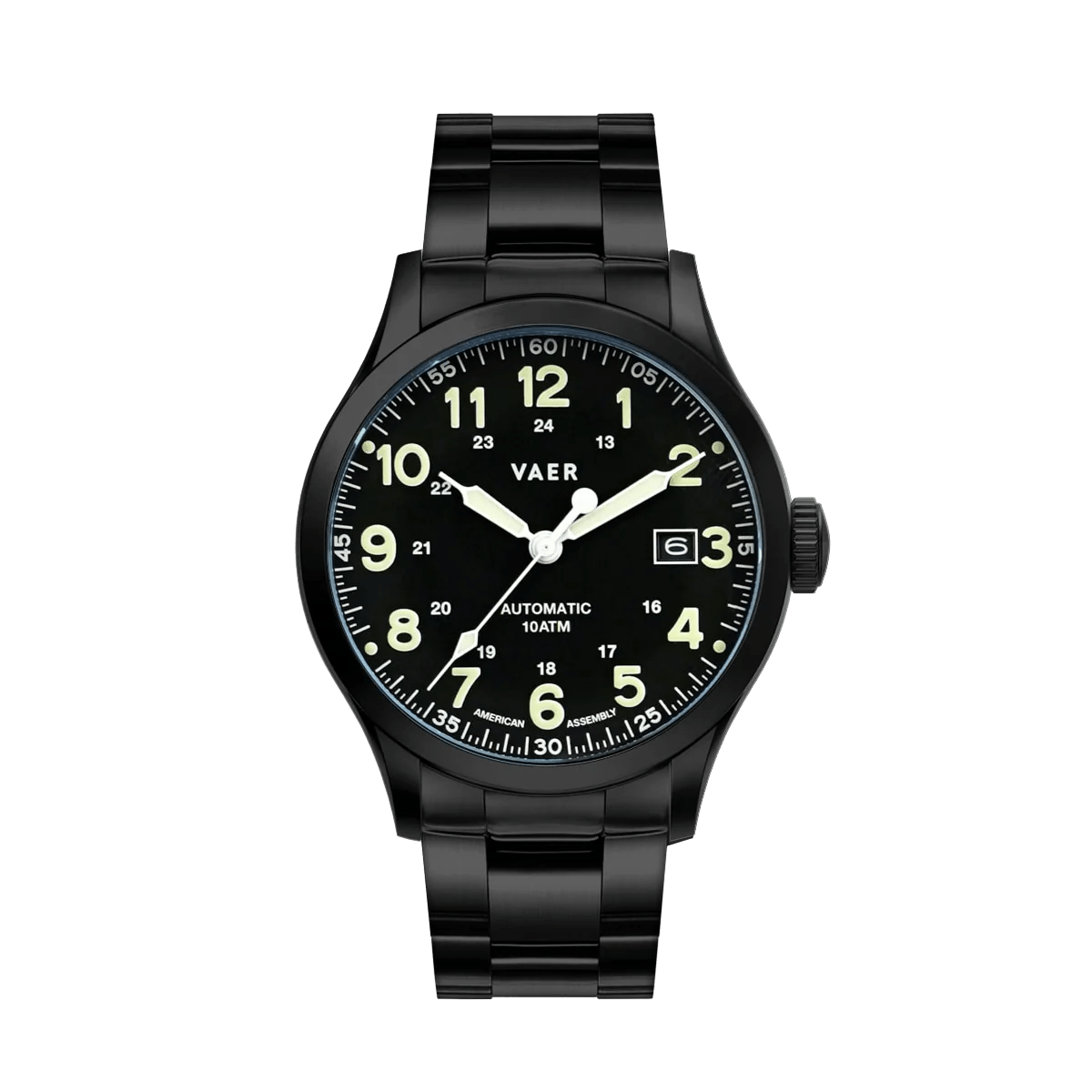 A5 Tactical Field Auto - 40mm USA(Black Steel Bracelet)