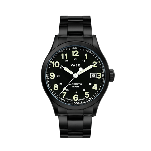 A5 Tactical Field Auto - 40mm USA(Black Steel Bracelet)