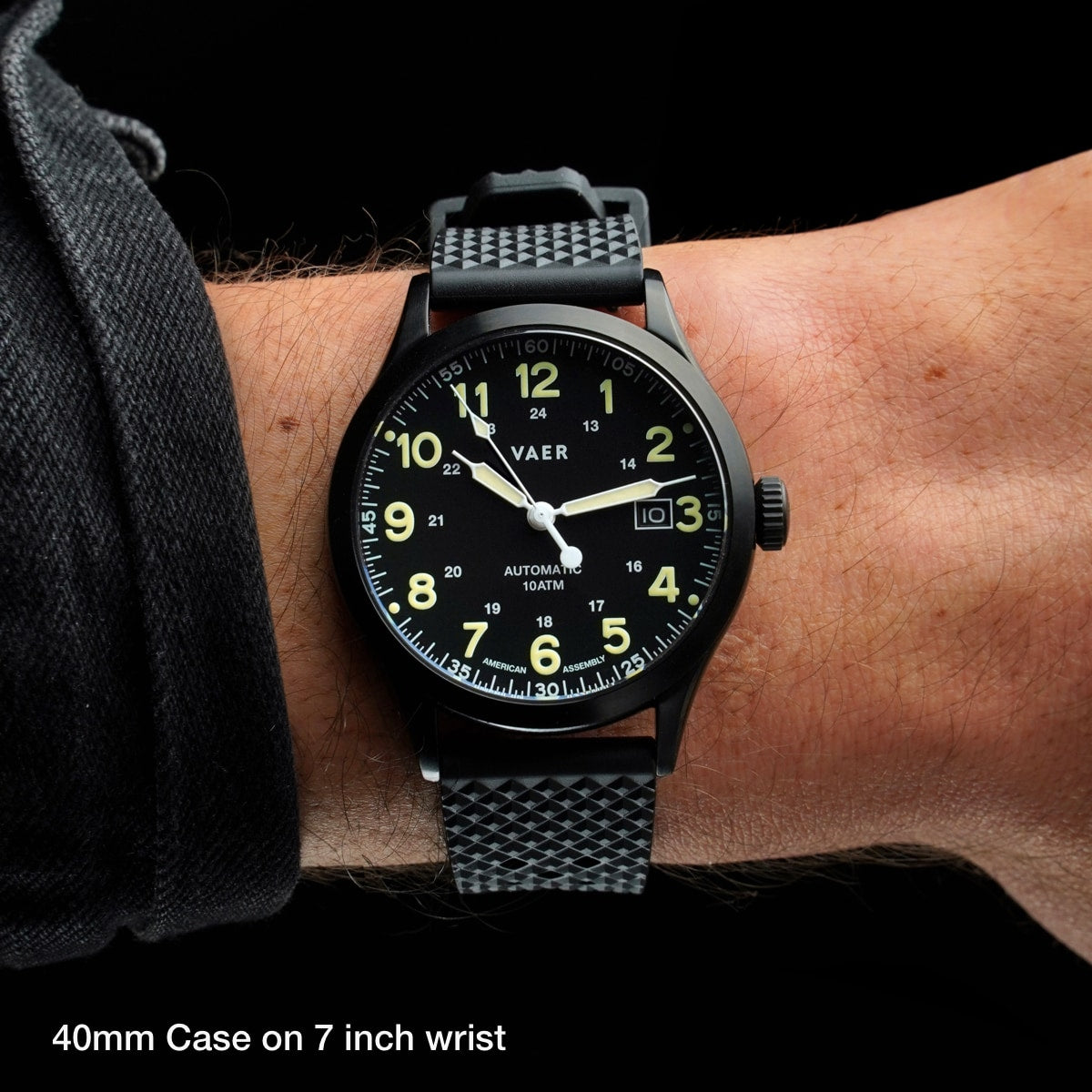 A5 Tactical Field Auto - 40mm USA(Black Steel Bracelet)