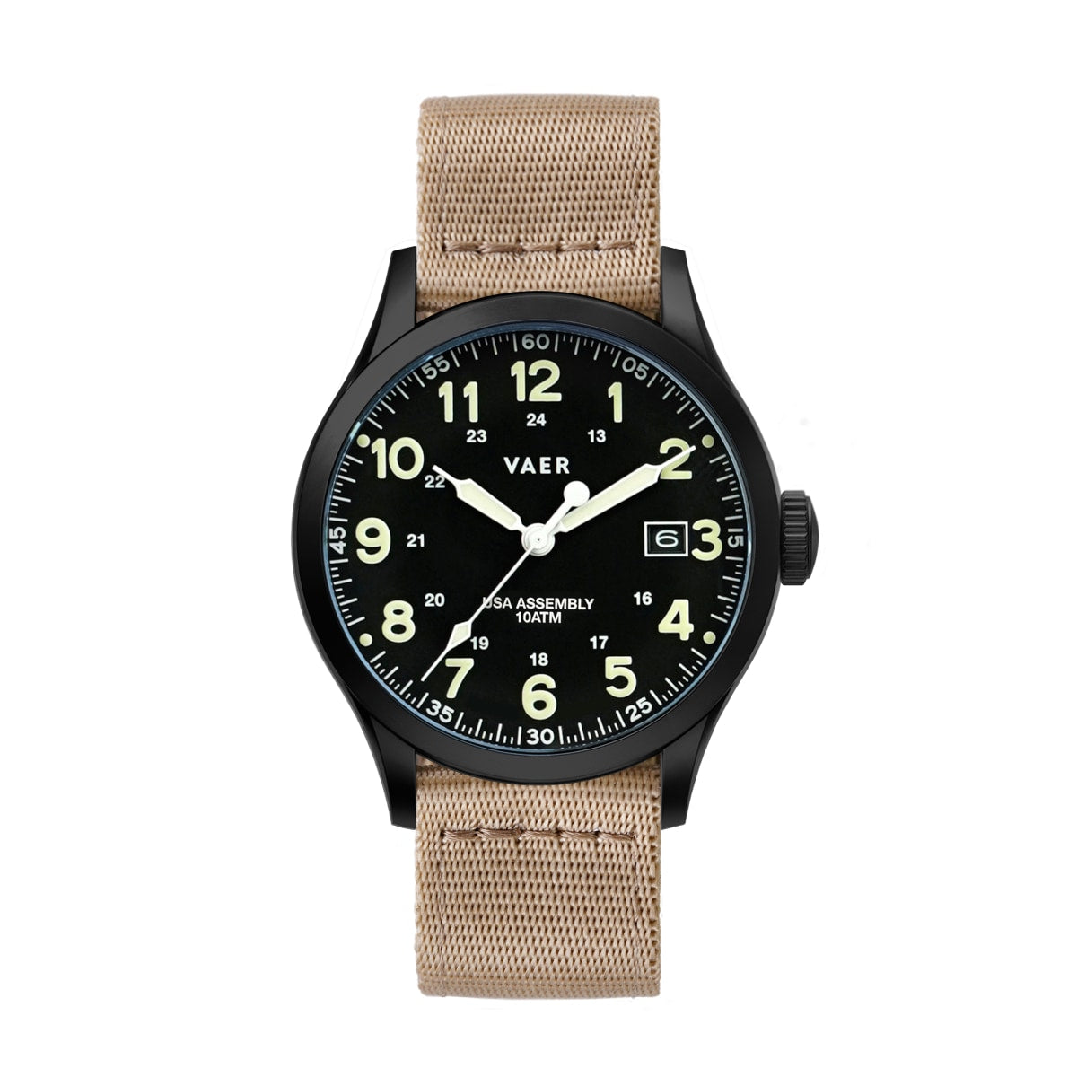 C5 Tactical Field Solar - 40mm USA-(Horween Leather Bracelet-Black)