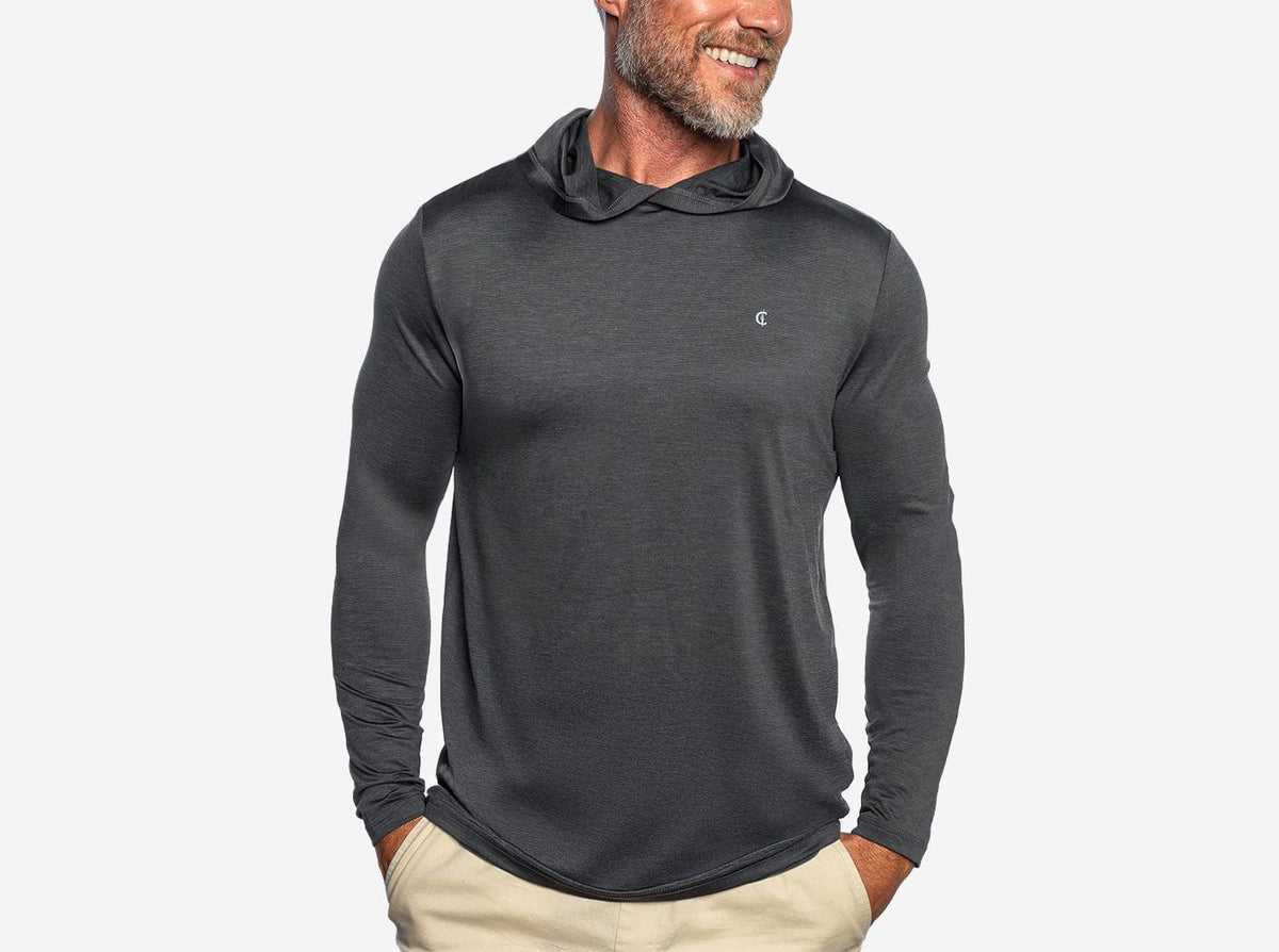 Criquet Performance Sport Hoodie in Coal, view 1