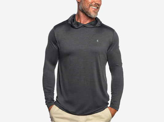 Criquet Performance Sport Hoodie in Coal, view 1