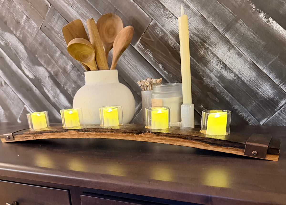 Handmade Whiskey Barrel Centerpiece