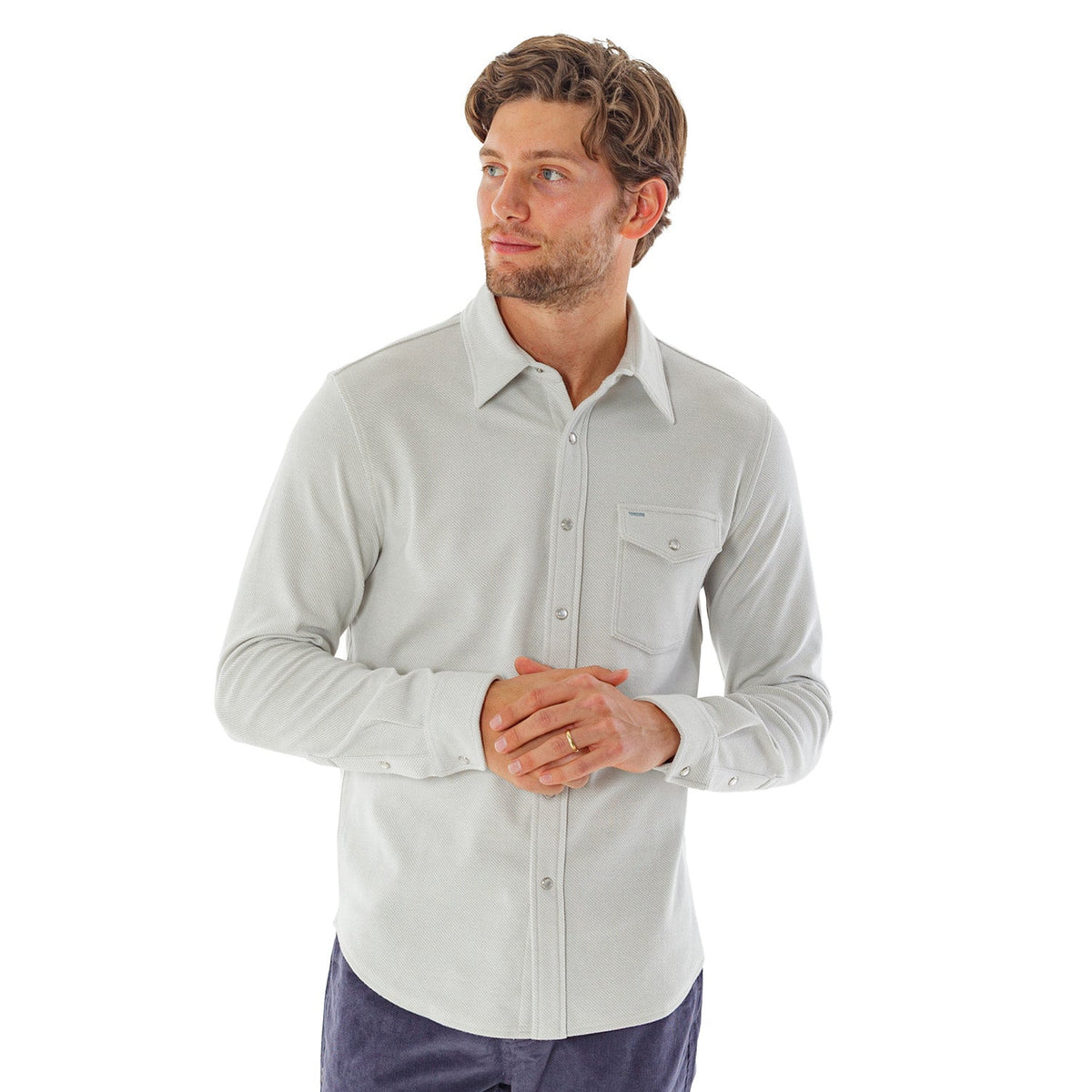 Chill-Knit Twill Pearl Snap