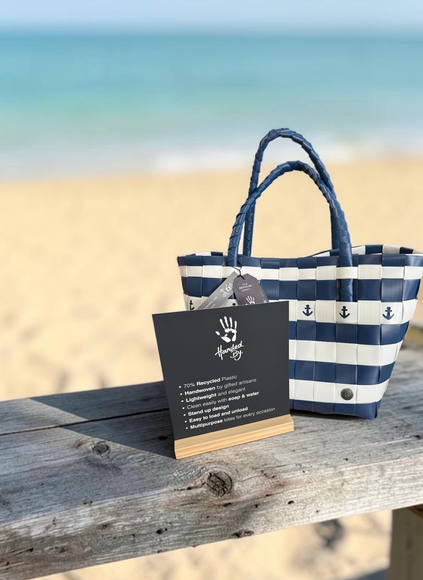 Handed By Recycled Anchor Tote/Bag