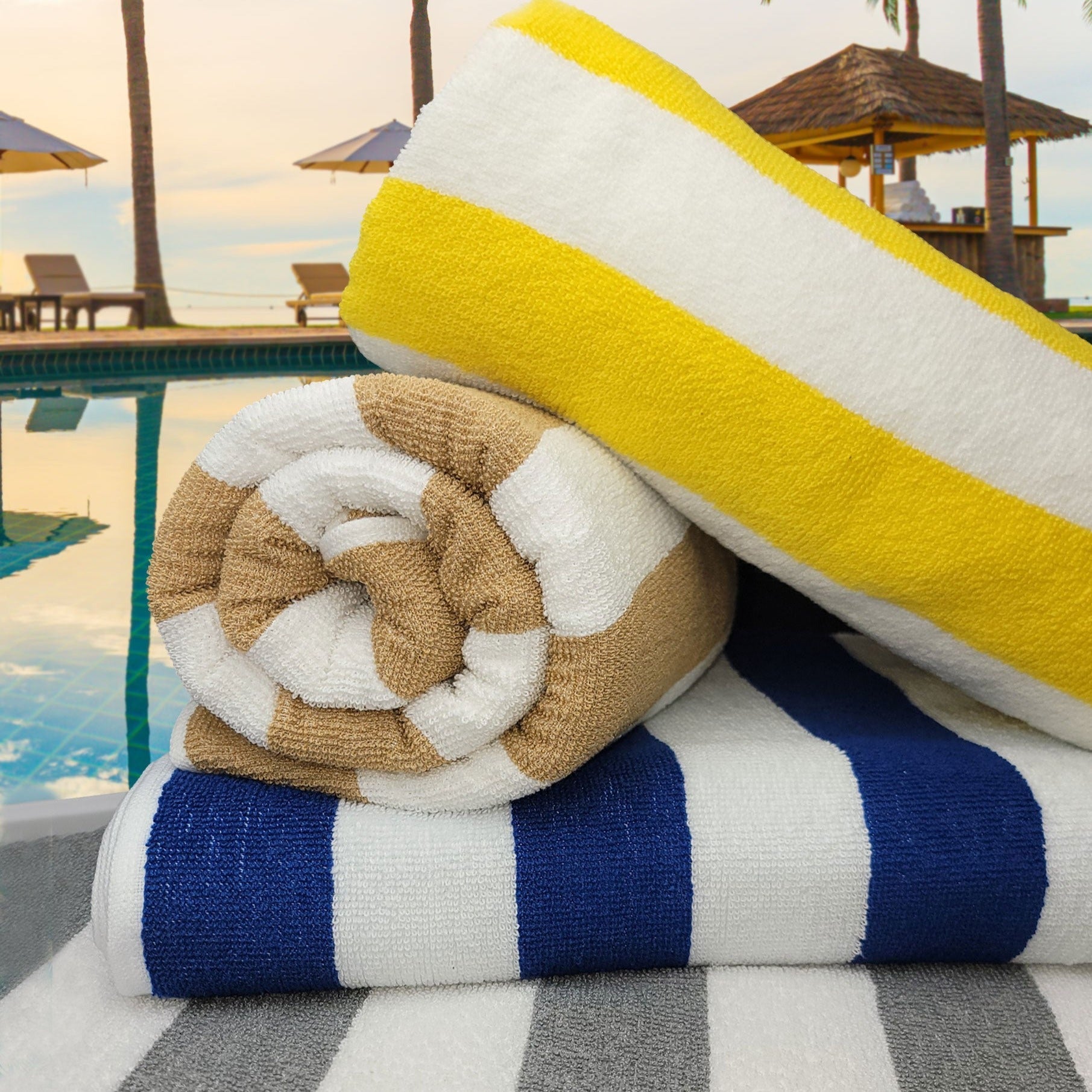 Cabana Stripes Pool/Beach Towels 2 PK-0