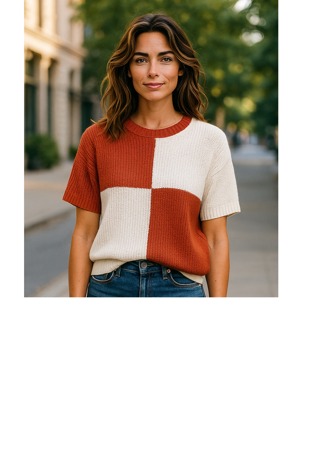 Color block sweater