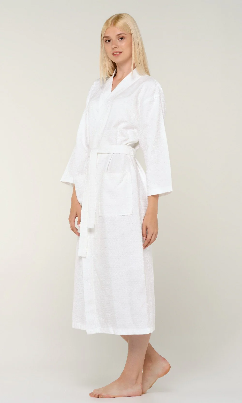 White Waffle Kimono