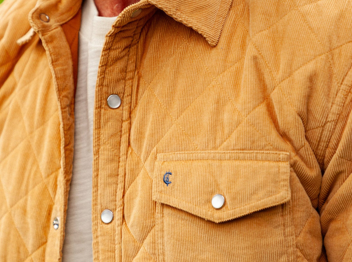 Criquet Corduroy Quilted Shacket in Camel, view 2