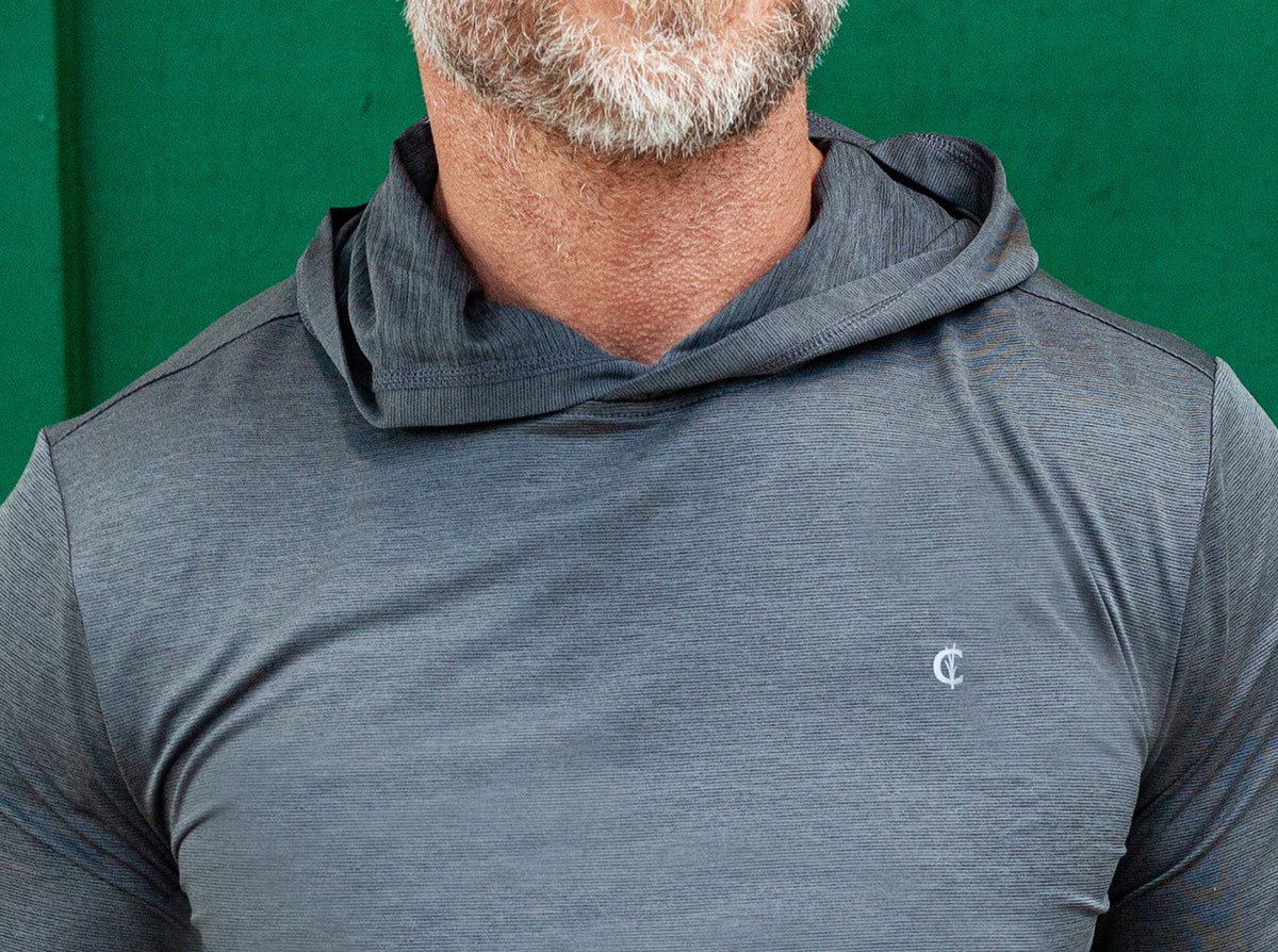 Criquet Performance Sport Hoodie in Coal, view 3