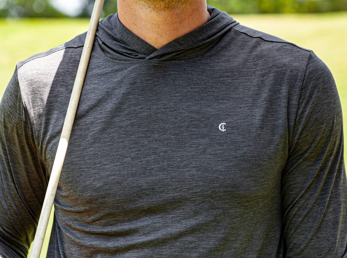 Criquet Performance Sport Hoodie in Coal, view 5