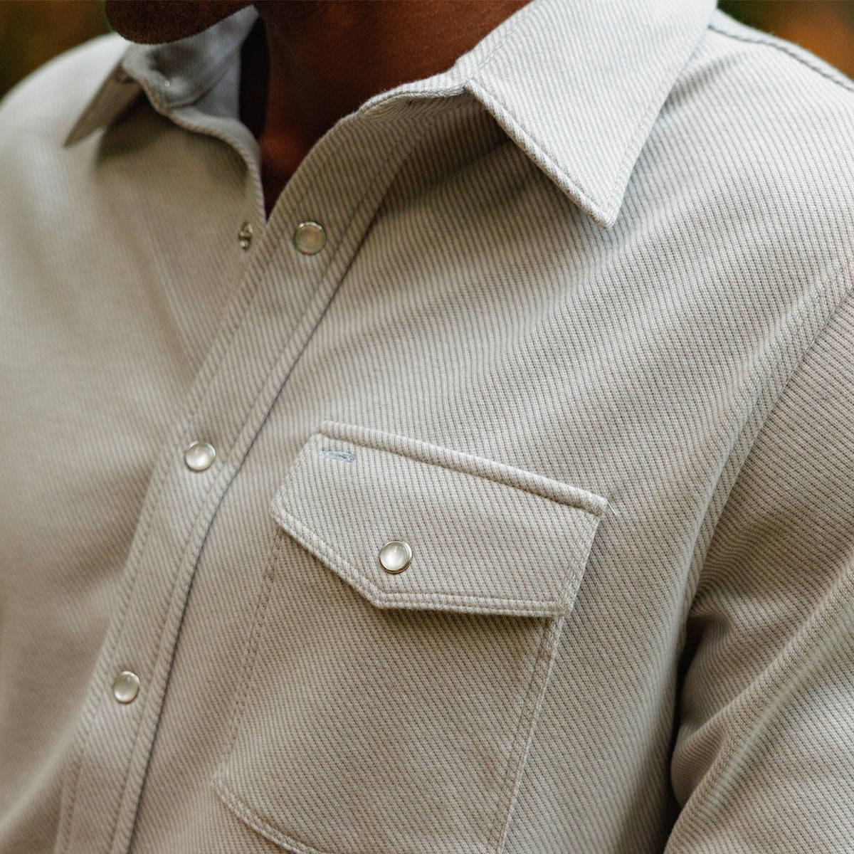 Chill-Knit Twill Pearl Snap