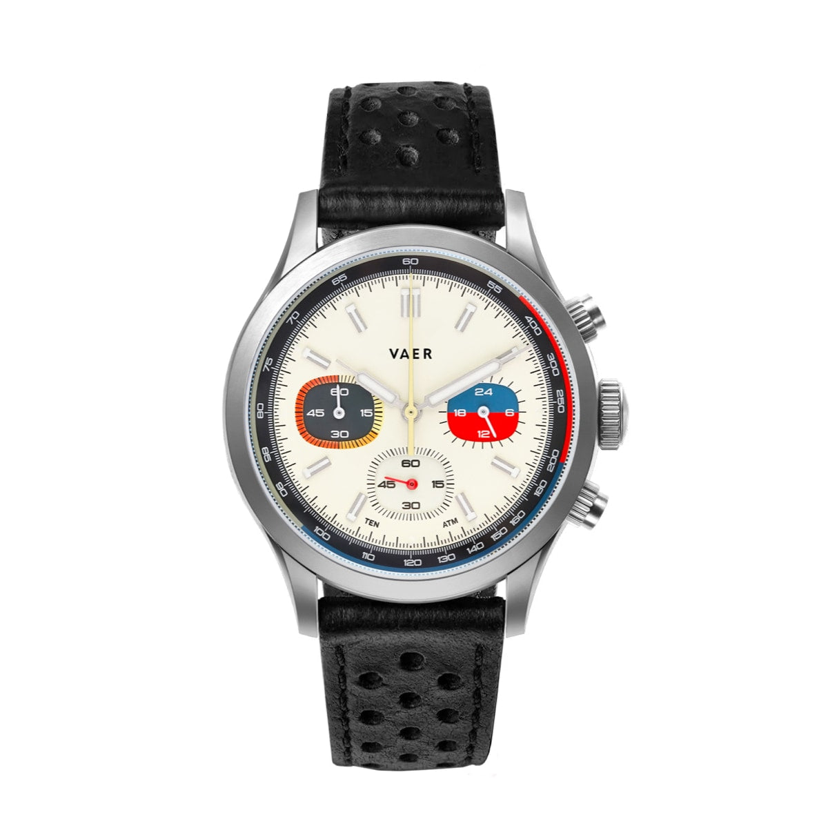 RS1 Rally Chronograph - Cream 40mm-Quartz w/Leather Rally Strap