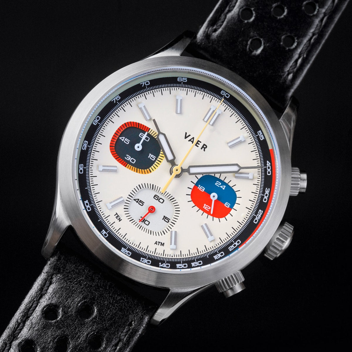 RS1 Rally Chronograph - Cream 40mm-Quartz w/Leather Rally Strap