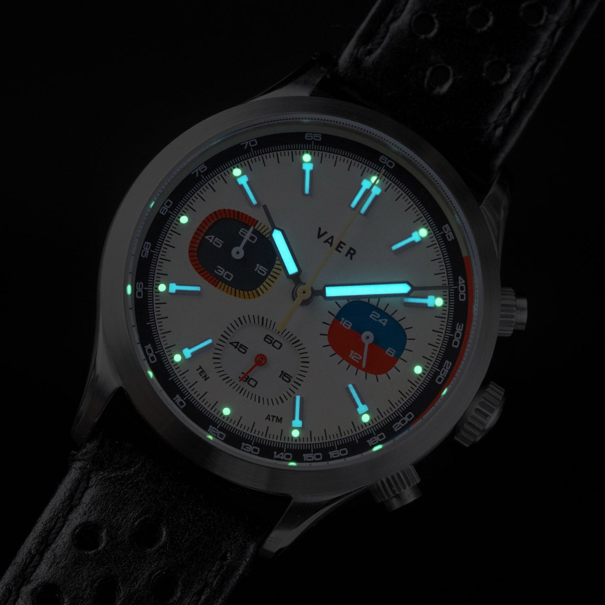 RS1 Rally Chronograph - Cream 40mm-Quartz w/Leather Rally Strap