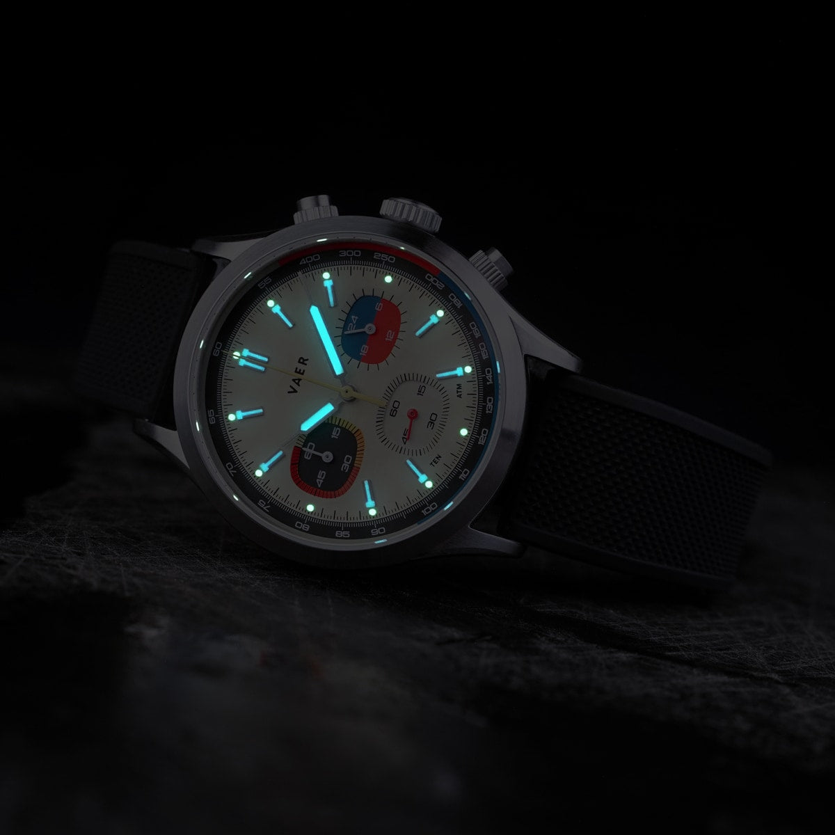 RS1 Rally Chronograph - Cream 40mm-Quartz w/Leather Rally Strap