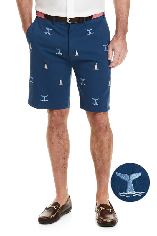 Twill Nantucket Shorts -Whale Tale/Lighthouse