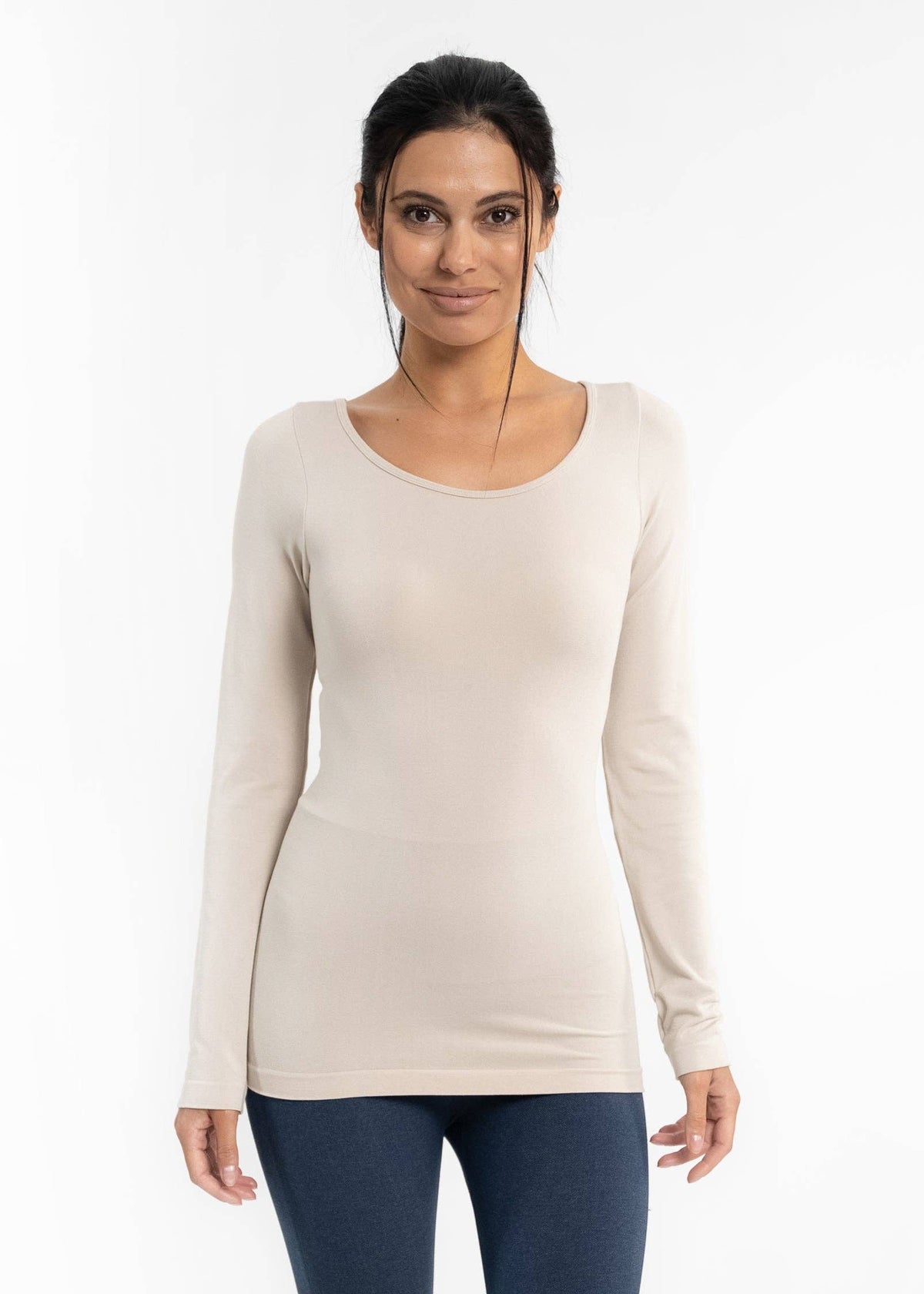 Reversible Long Sleeve: White / Curvy