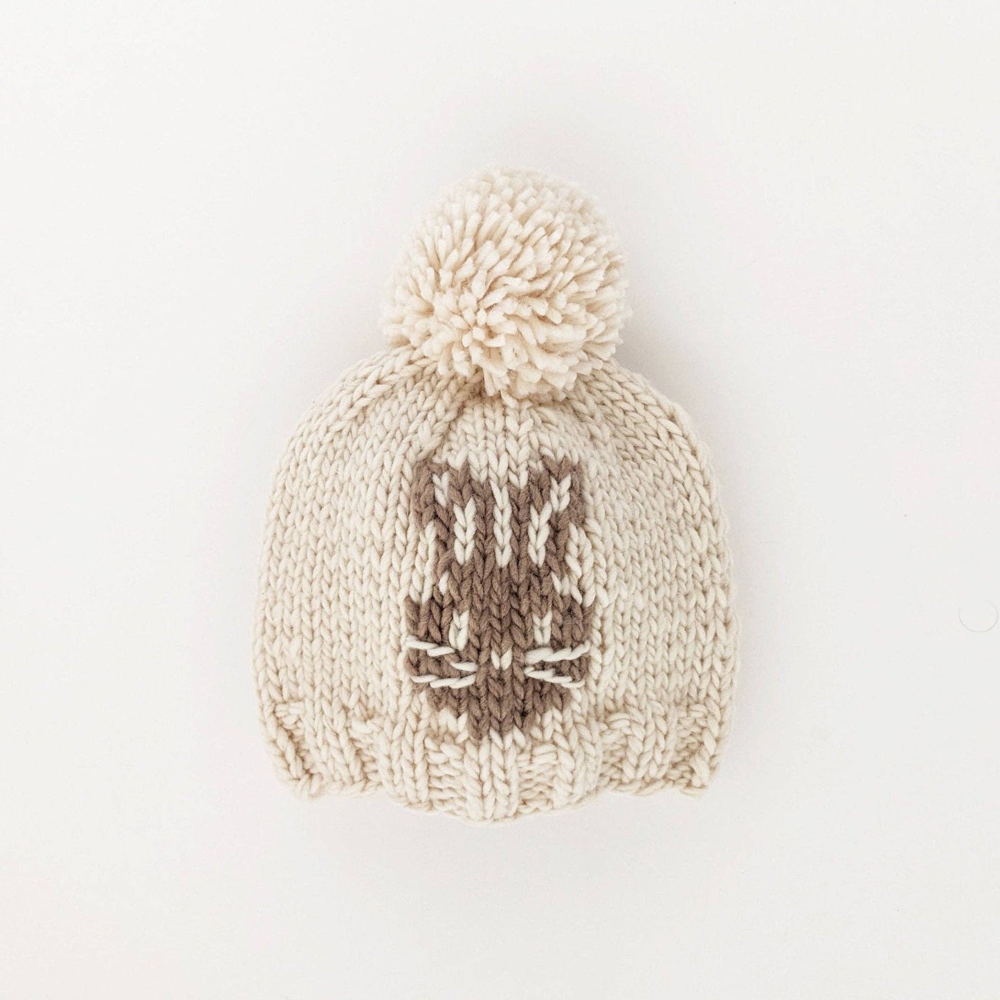 Whiskers Bunny Rabbit Hand Knit Beanie Hat Baby & Kids