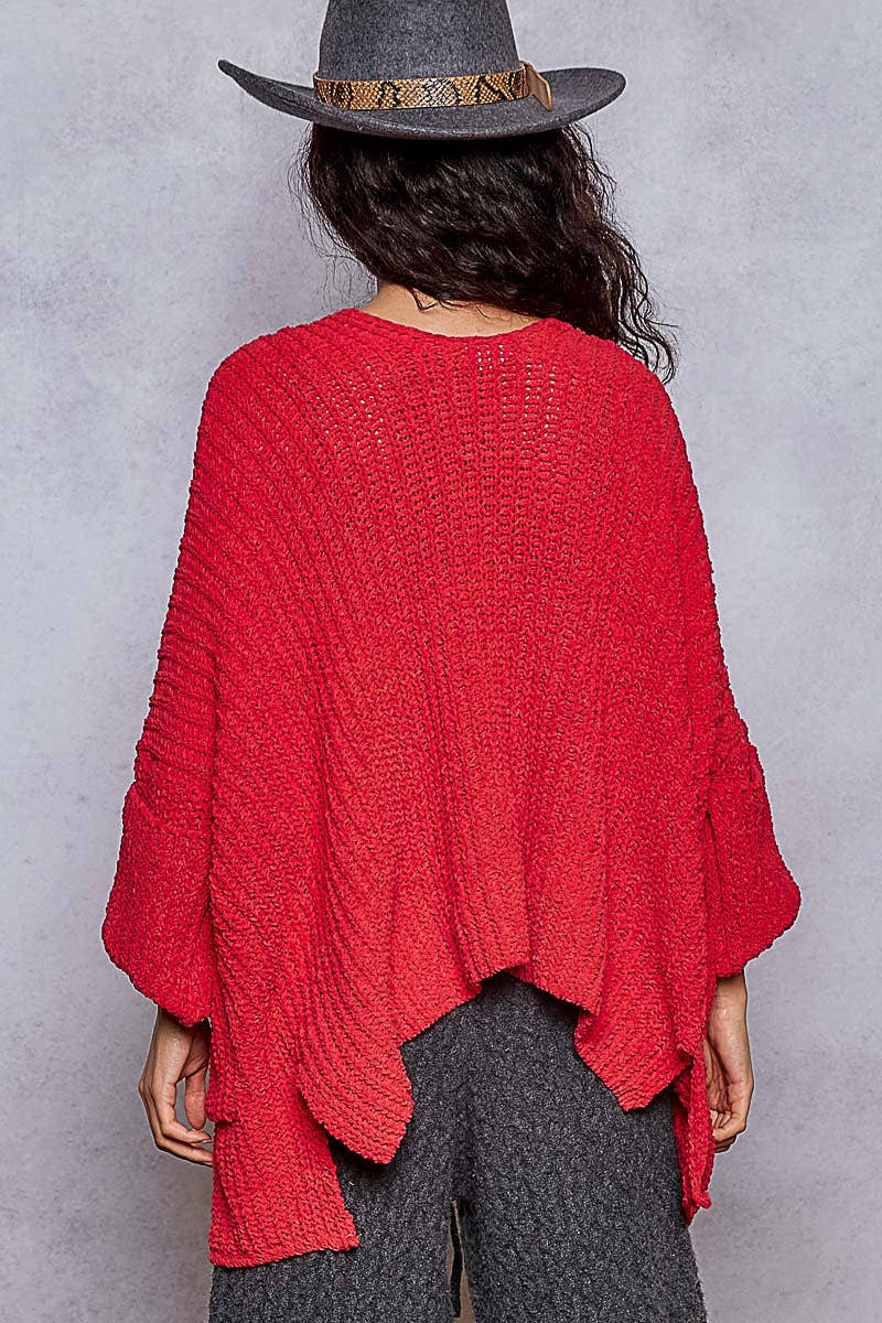 Long sleeve pockets solid sweater cardigan