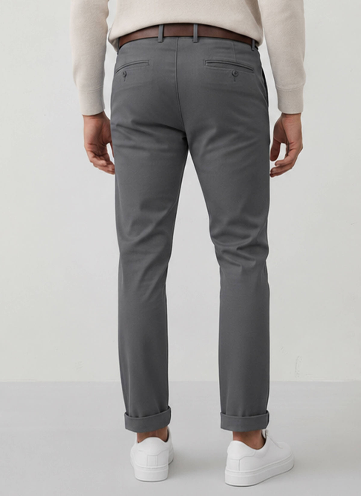 Hawks Bay New Chino Stretch Twill Pants (COOL CHARCOAL GRAY)