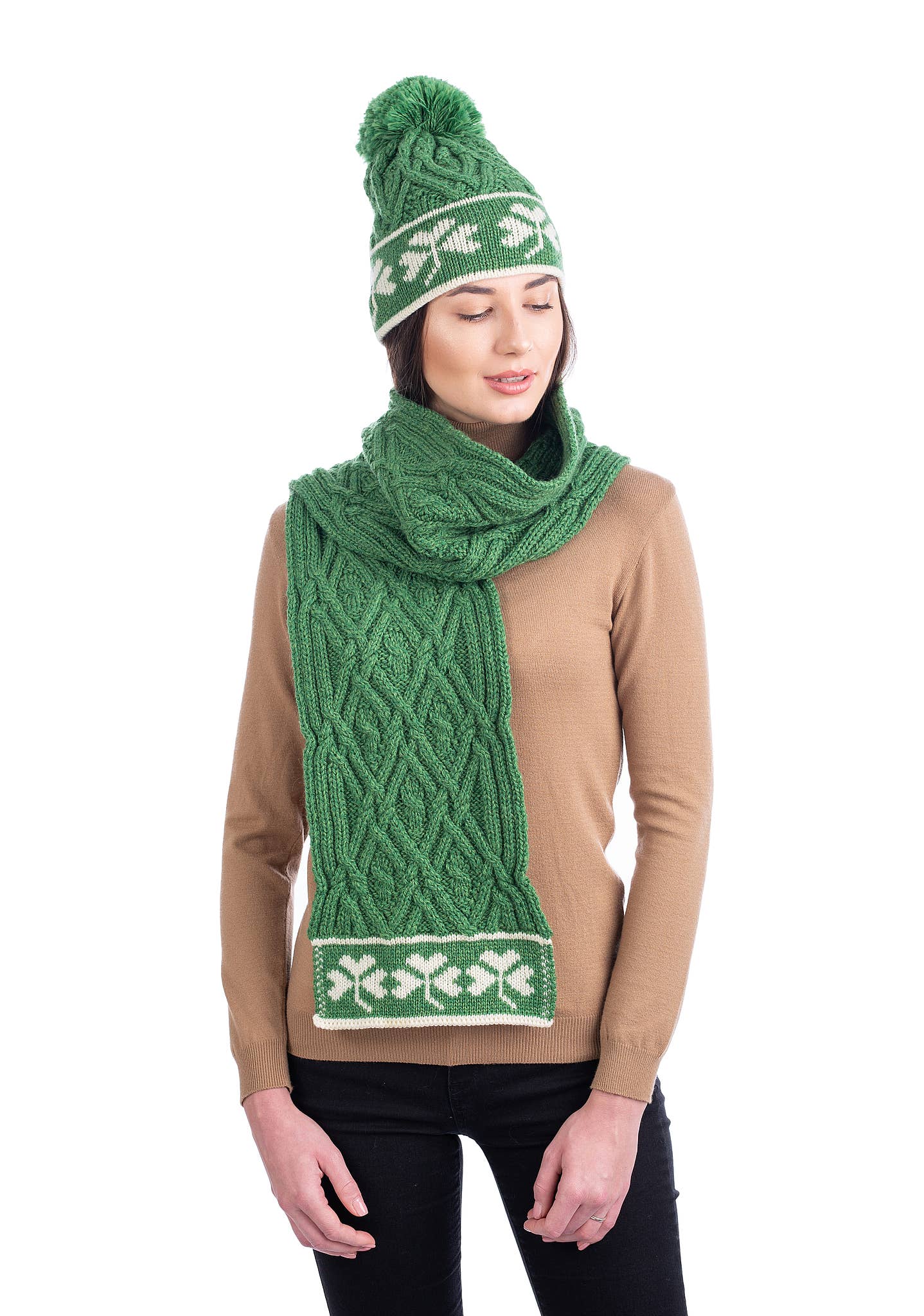 Tree of Life Aran Wool Scarf