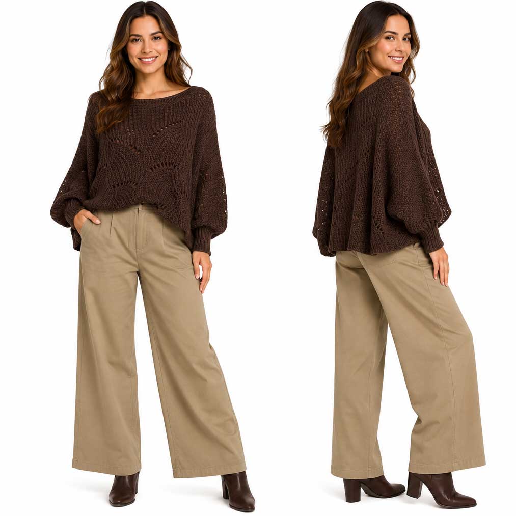 Sweater Poncho with Sleeves