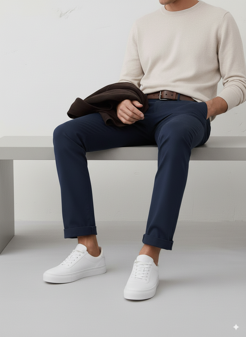 Hawks Bay New Chino Stretch Twill Pants (NAVY)