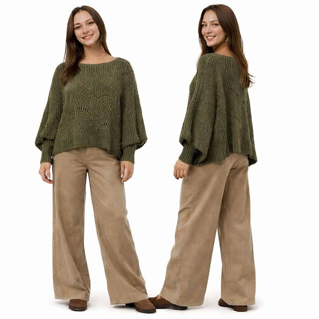 Sweater Poncho with Sleeves