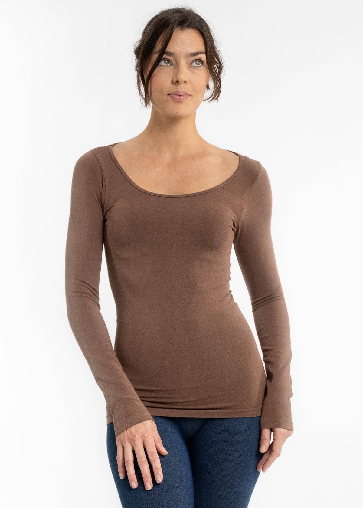 Reversible Long Sleeve: White / Curvy