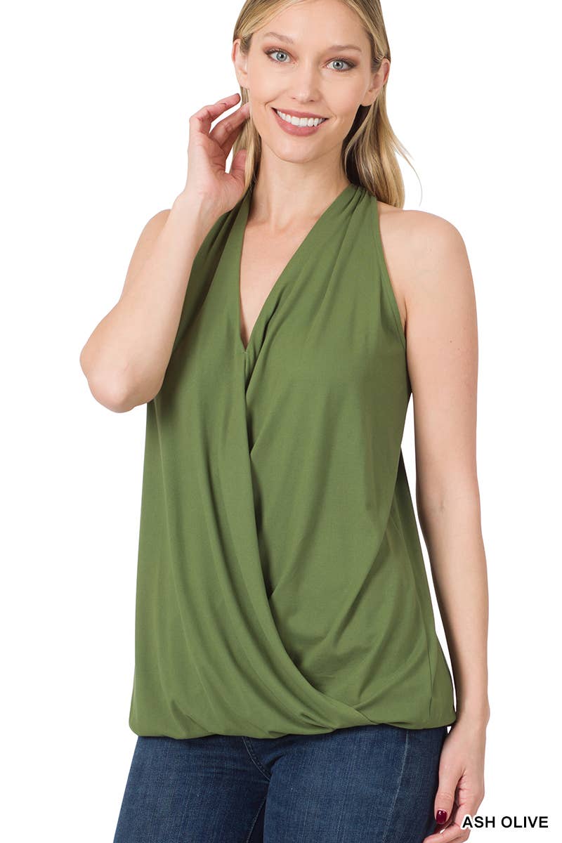 Surplice Halter Top