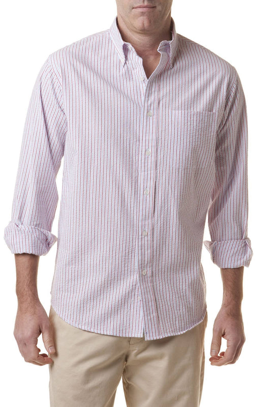 Chase Shirt Red White & Blue Seersucker