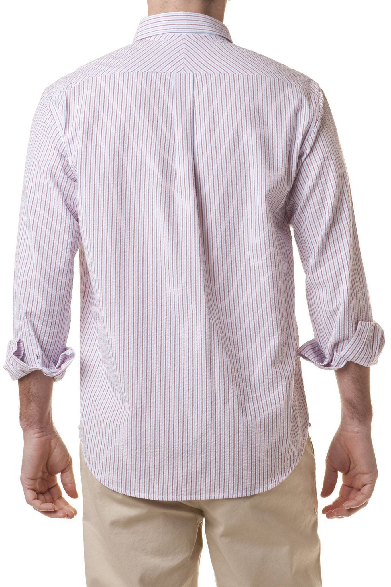 Chase Shirt Red White & Blue Seersucker