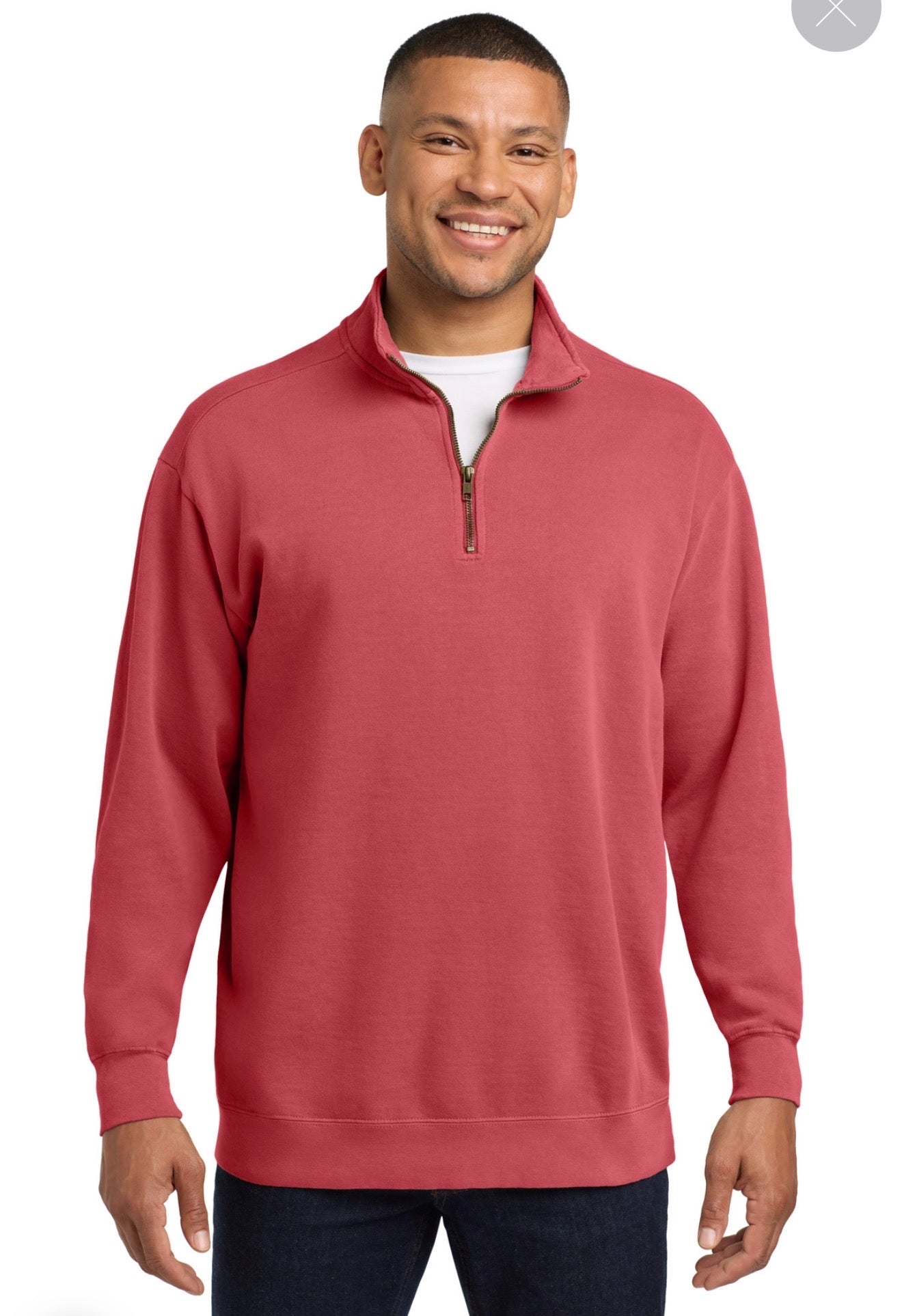 Pigment Dyed 1/4 Zip Sweatshirt