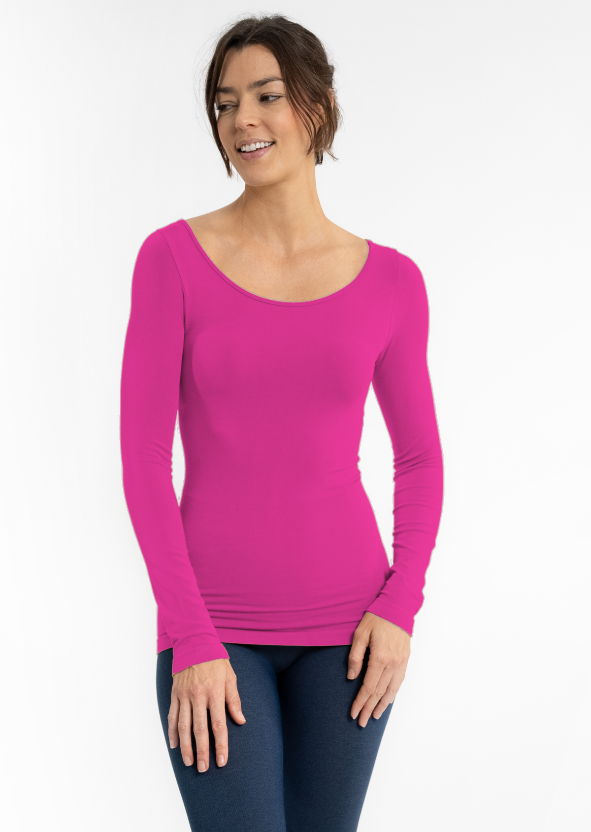 Reversible Long Sleeve: White / Curvy
