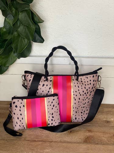 The Michelle Mini Neoprene Tote & Wristlet | shoptaylorgray