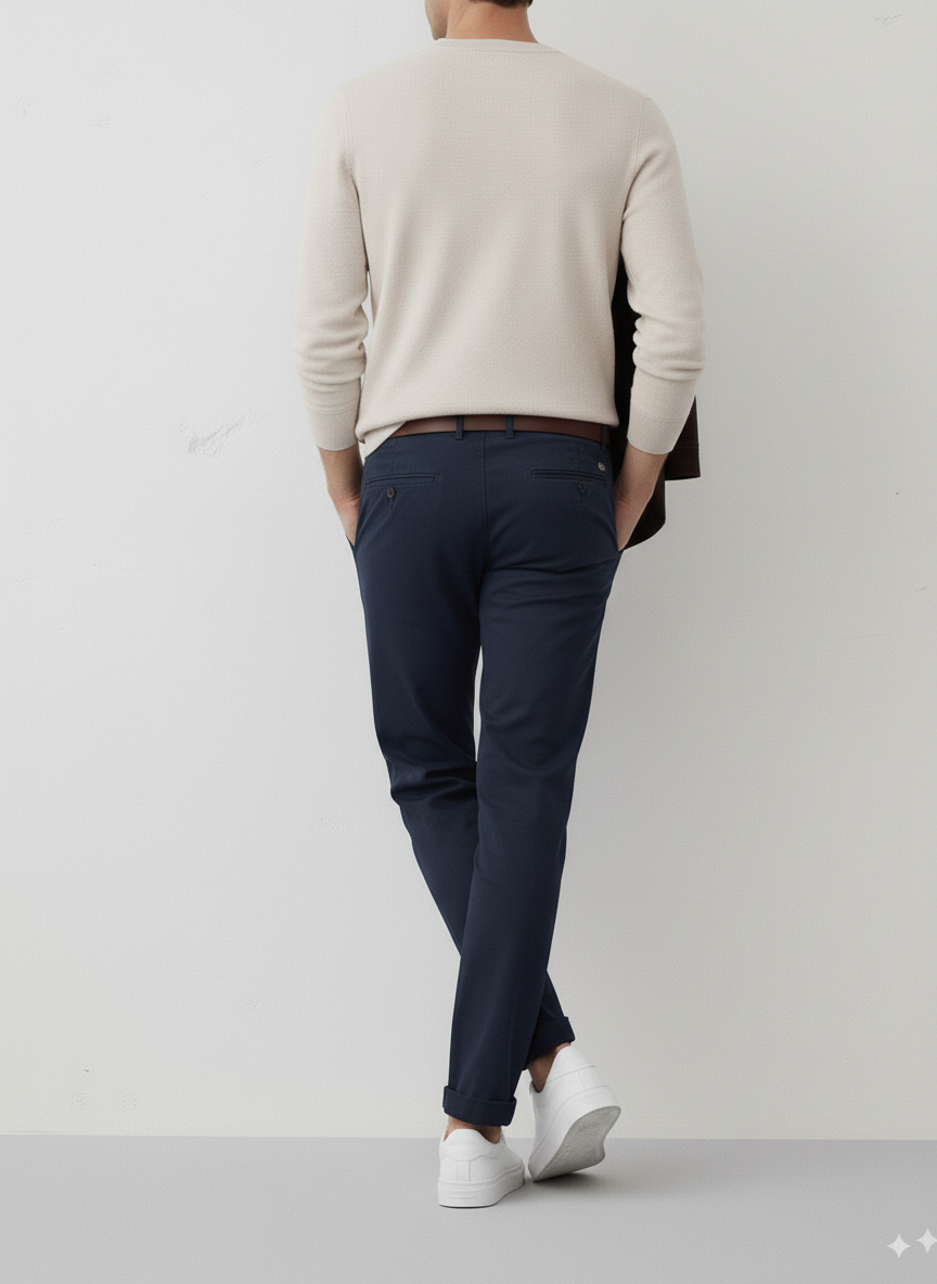 Hawks Bay New Chino Stretch Twill Pants (NAVY)
