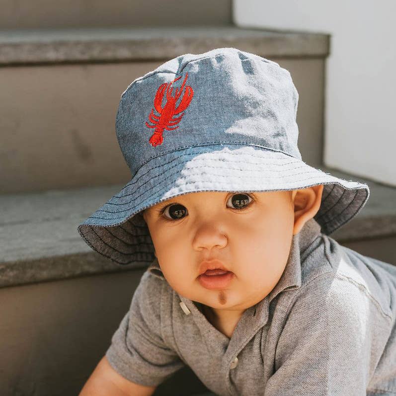 Lobster Chambray Bucket Hat Baby & Toddler