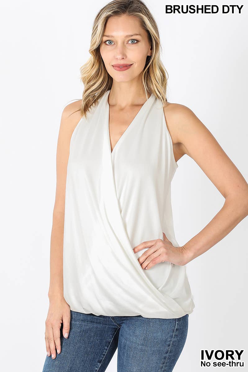 Surplice Halter Top