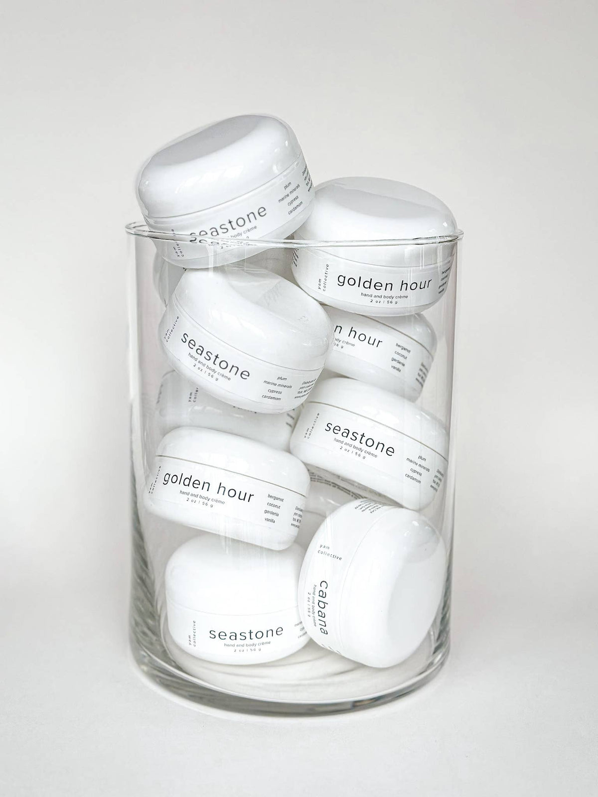 Hand + body creme: seastone / plum, marine minerals, cypress